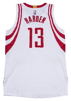 2016 James Harden Game Used Houston Rockets Home Jersey Against Golden State on 4/21/16 & 4/24/16 (MeiGray)